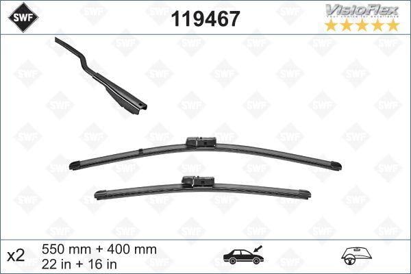 SWF VisioFlex Flat Blade X2 550 400 mm FORD ECOSPORT