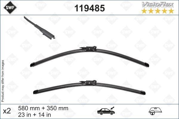 SWF VisioFlex Flat Blade X2 580 350 mm NISSAN JUKE 10/17>