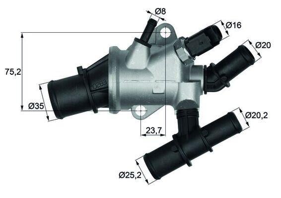 TERMOSTAT KOMPLE 88C ALFA 156 00-05 LANCIA LYBRA SW