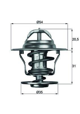 TERMOSTAT LGN-ASTRA-GOLF-JETTA-PASSAT-CORDOBA-IBIZA-TOLEDO-CADDY 80C