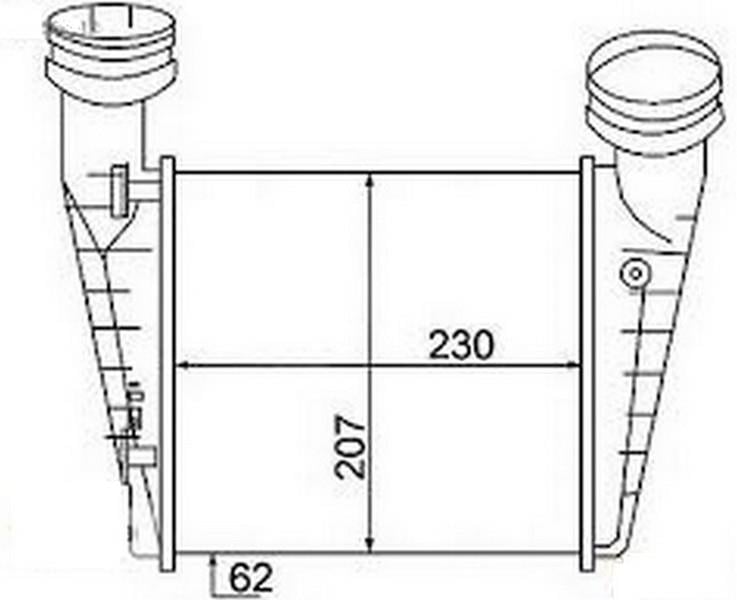 TURBO RADYATÖRÜ INTERCOOLER VW PASSAT-SUPER B 1.9TDI-2.0 TDI 00 > 230X203X62 MEK.-OTOM.