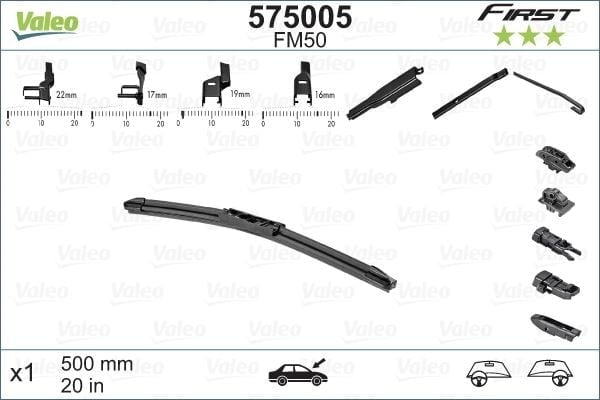 Valeo First MULTIconnection Flat Blade FM50 X1 500 mm