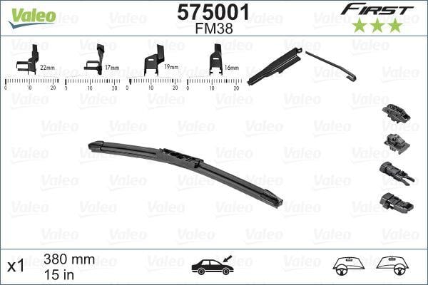 Valeo First MULTIconnection Flat Blade FM38 X1 380 mm