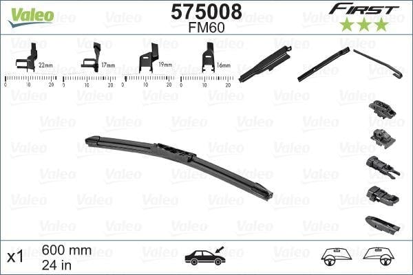 Valeo First MULTIconnection Flat Blade FM60 X1 600 mm