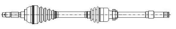 x AKS ÖN SAĞ SCUDO-EXPERT-JUMPY 1.6-1.9D 96 > ABS Lİ 928mm/27diş/24diş