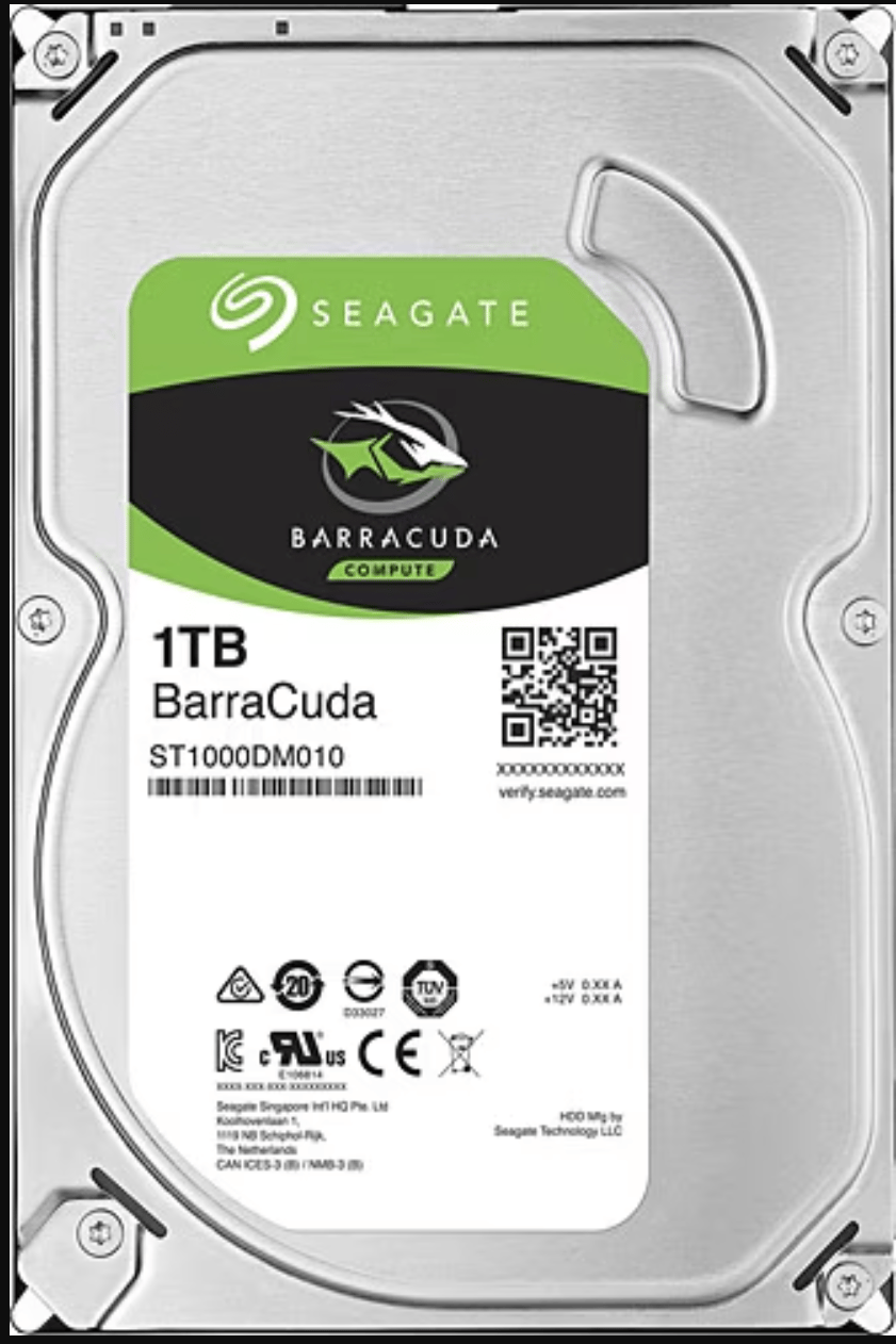 1 TB SEAGATE 3.5 BARRACUDA SATA 7200RPM 64MB ST1000DM010