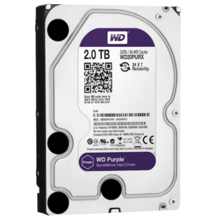 2 TB WD 3.5 PURPLE SATA3 5900RPM 64MB WD20PURX