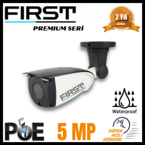 First PREMIUM SERİ 5 MP 1440P 42 LED IP POE BULLET Güvenlik Kamerası FR-6063