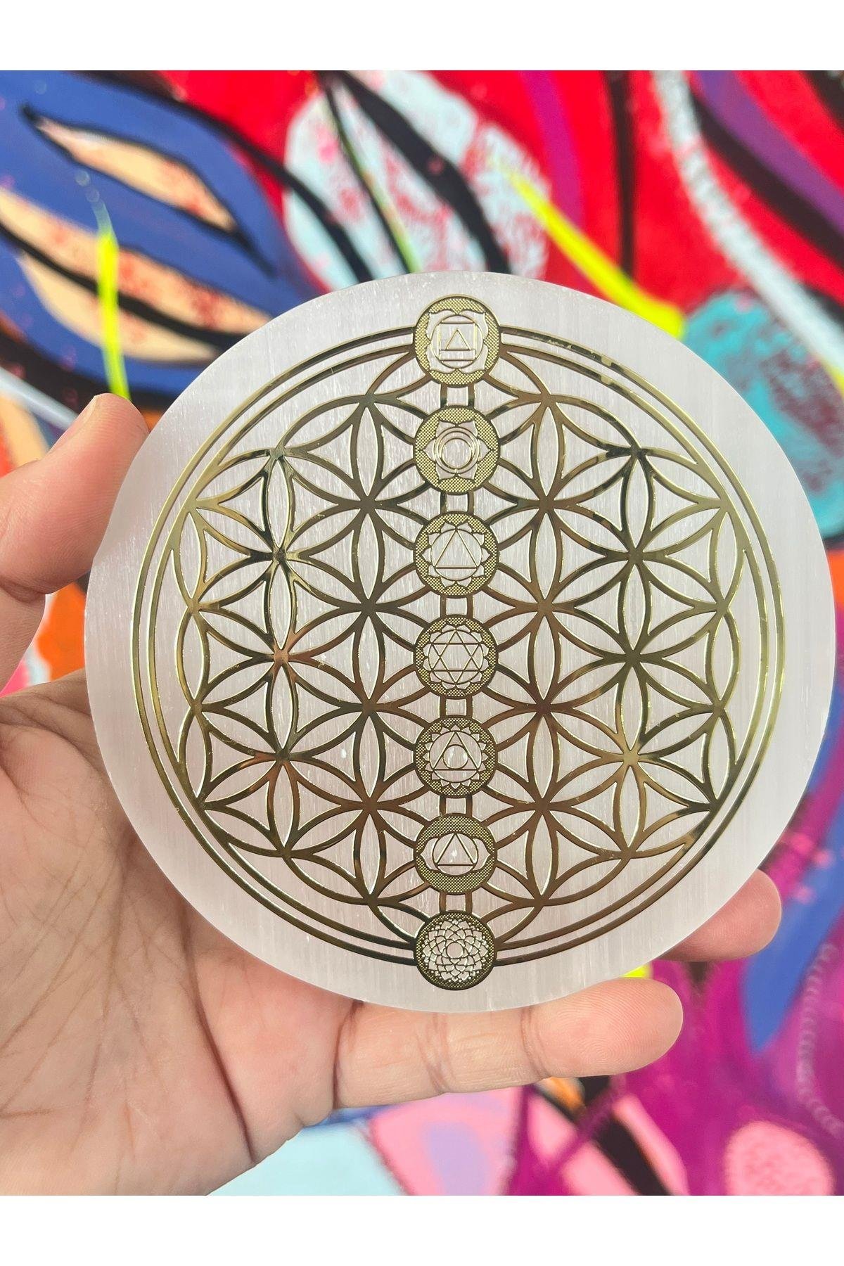 10 cm Selenit Disk Doğaltaş Arındırıcı