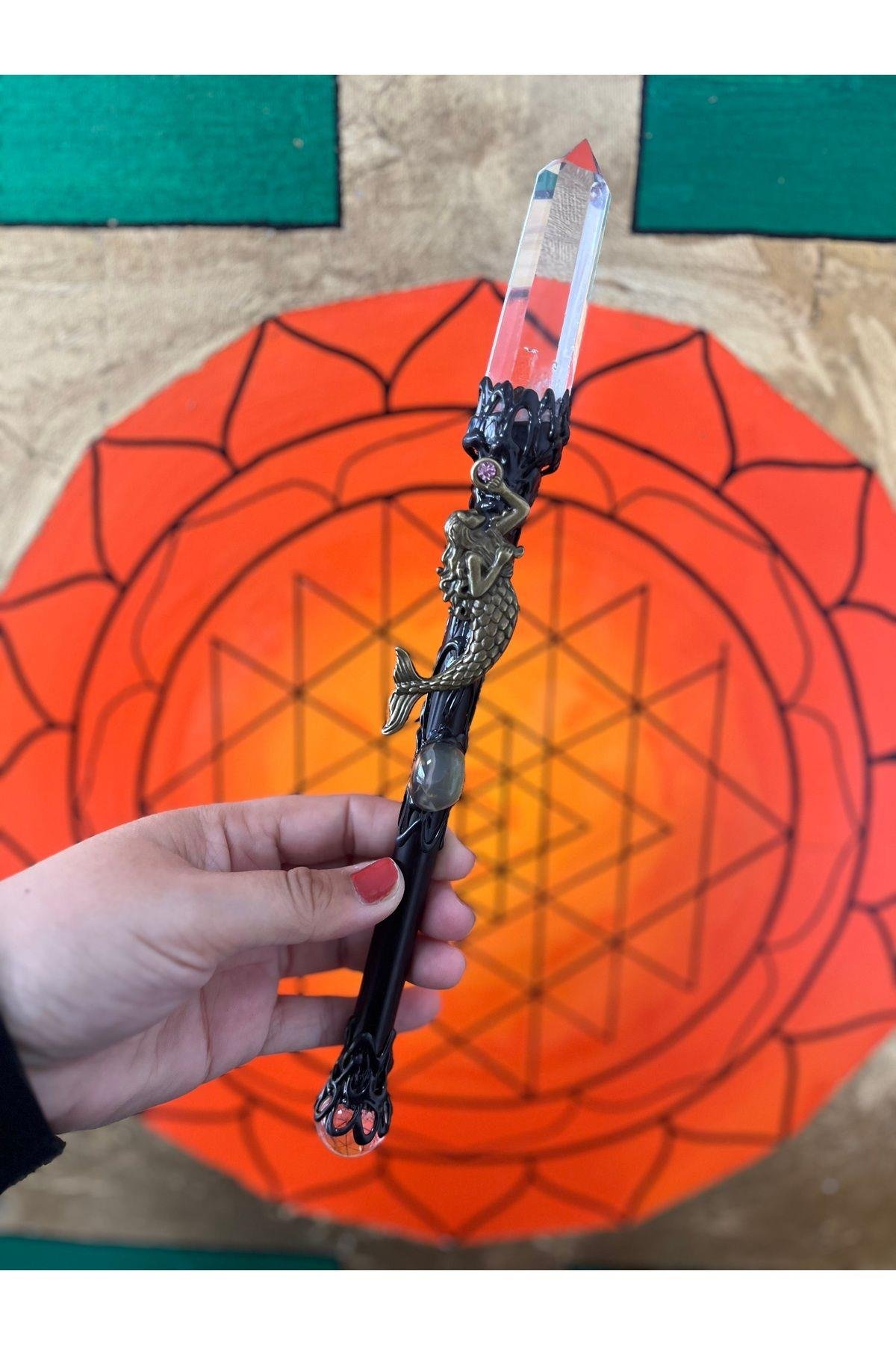 Kuvars Doğaltaş Asa ( Kuvars Magic Wand)