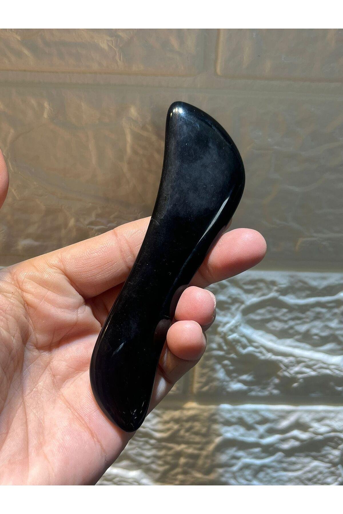Obsidyen Doğaltaş Boyun- Sırt Ağrı Giderici Pro Masaj Taşı