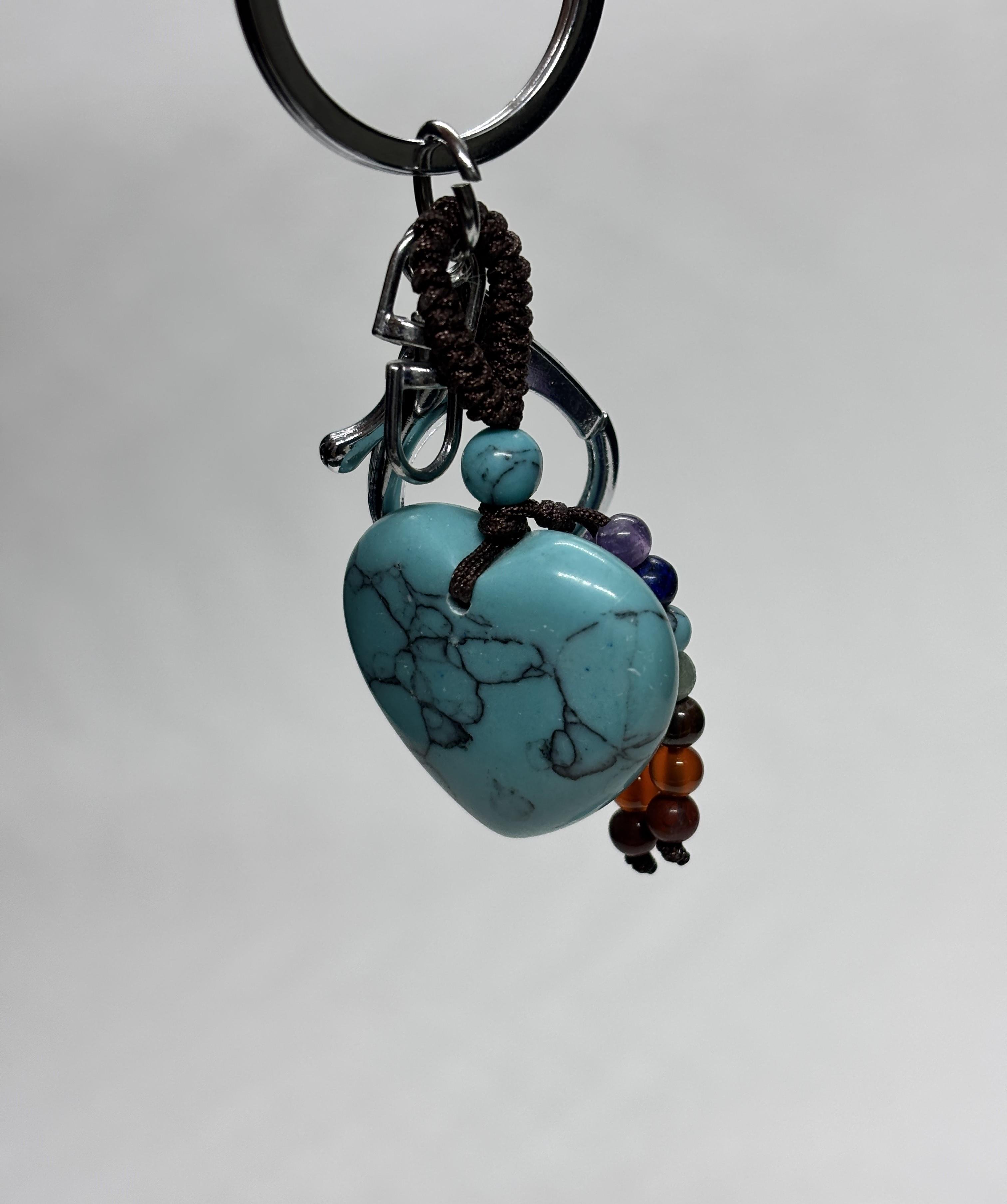 TURKUAZ DOĞALTAŞ ANAHTARLIK CHARM
