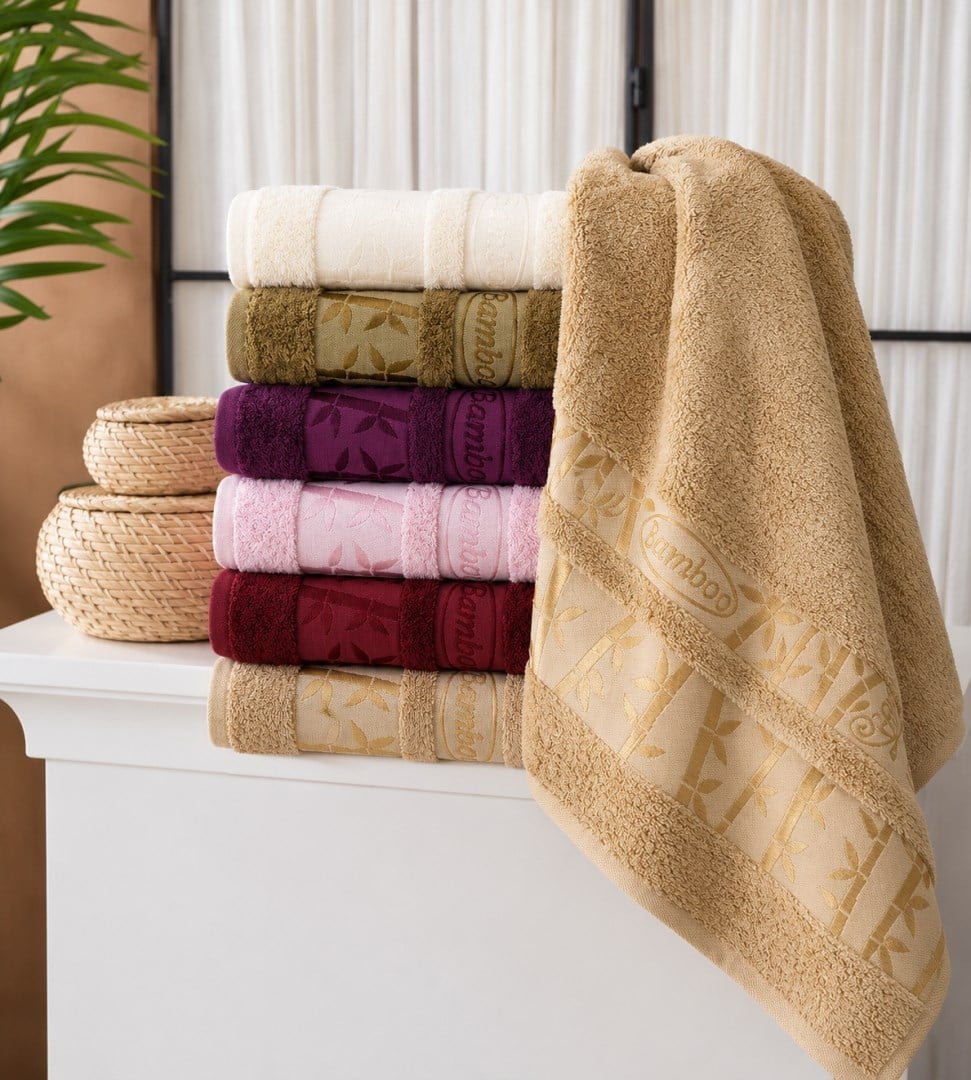 Pupilla 3008 VIP Gold Bambu Havlu 6'lı Paket 50x90