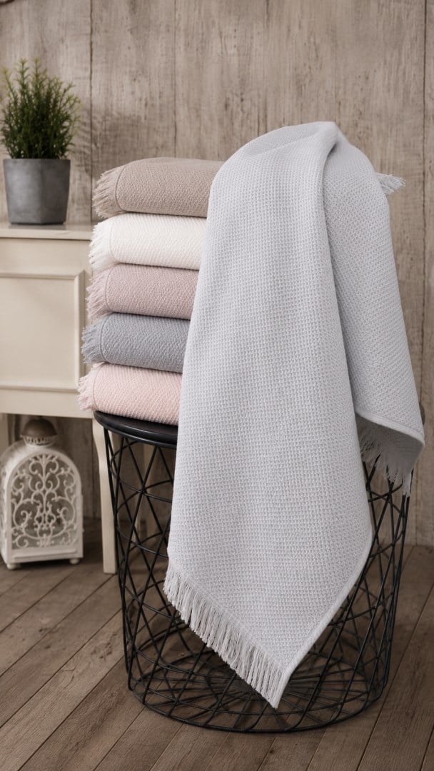 Pupilla 3052 Bernini Jakarlı Pamuklu Havlu 6'lı Paket 50x90