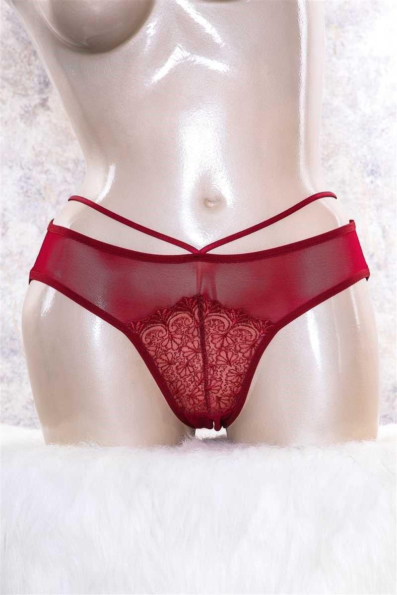 Kadın Tüllü Dantelli Slip (2793)