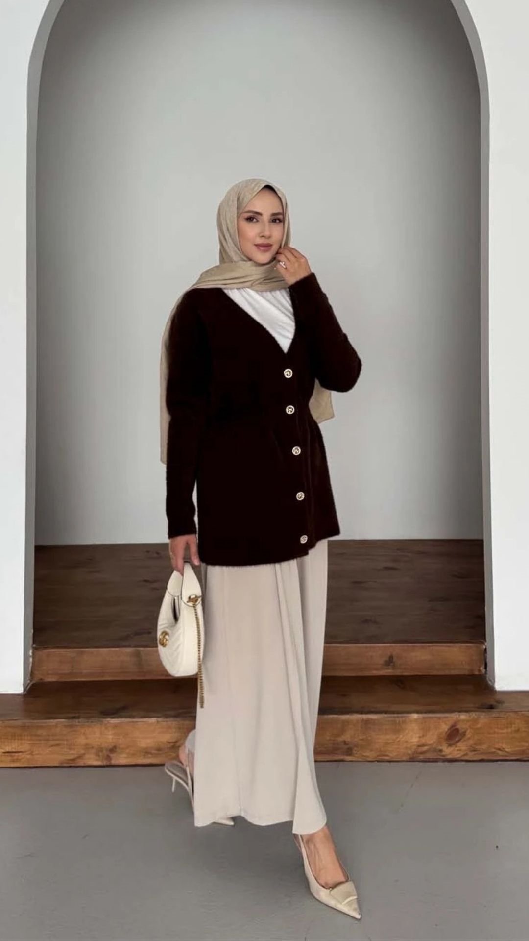 Angora V Yaka Uzun Ceket 140429