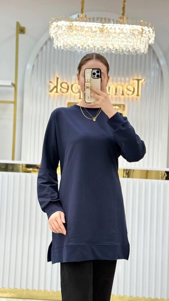 Basic İki İplik Kompakt Penye Tunik 03142