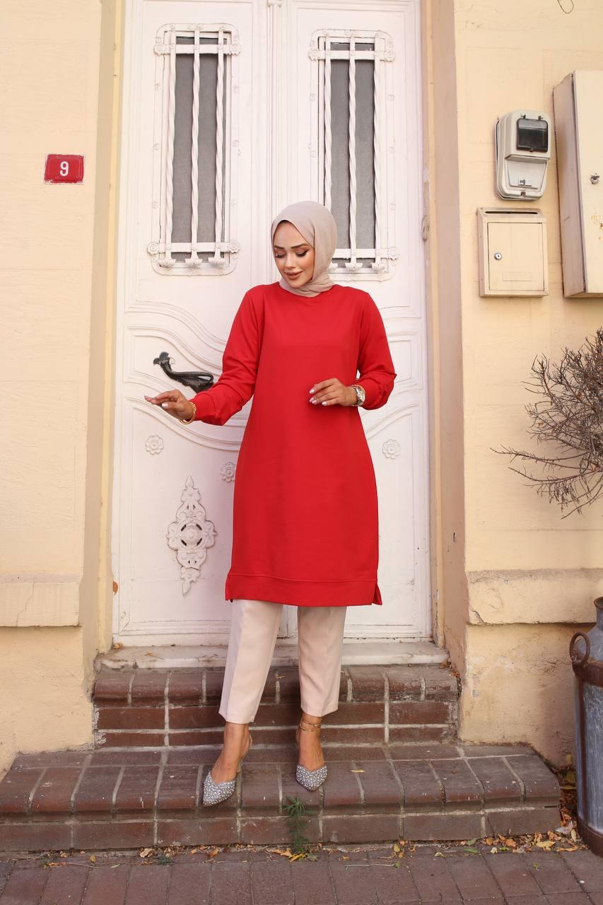 Basic İki İplik Kompakt  Sweat Tunik 00400