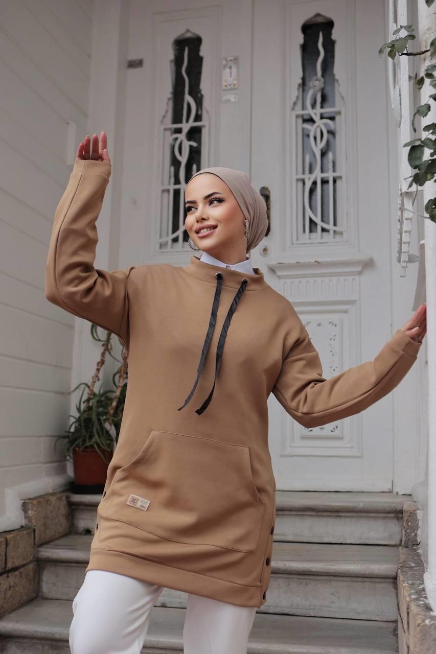 Çıtçıtlı Kanguru Sweat 3010