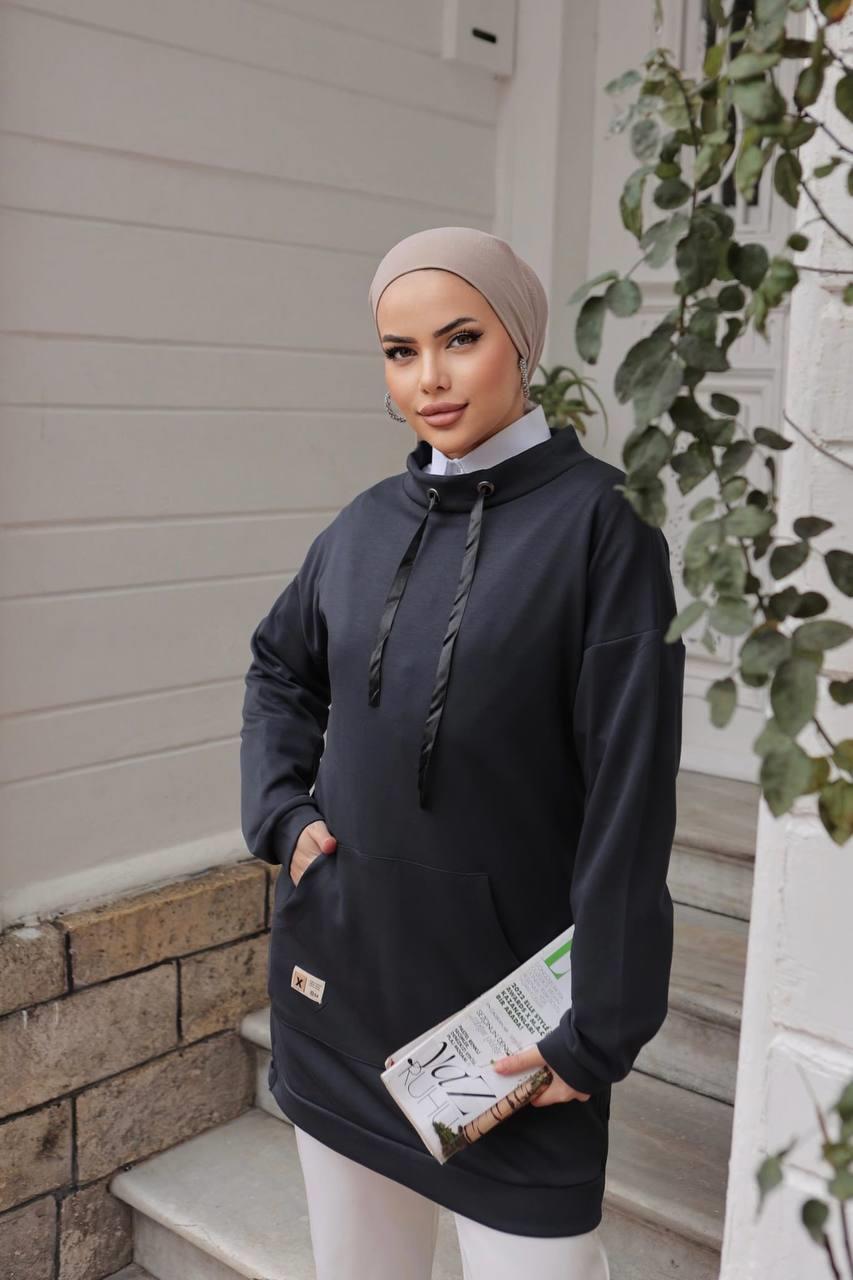 Çıtçıtlı Kanguru Sweat 3010