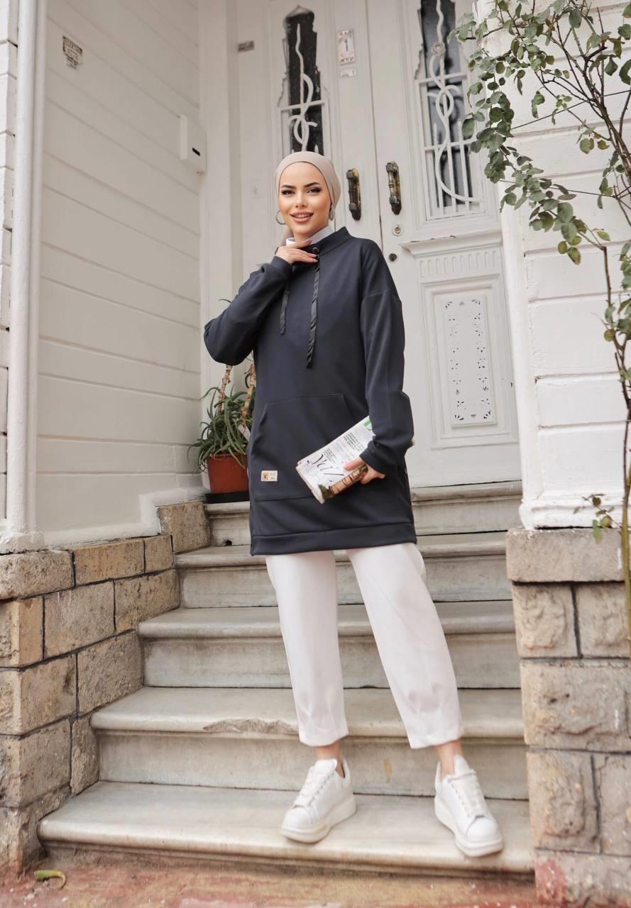 Çıtçıtlı Kanguru Sweat 3010