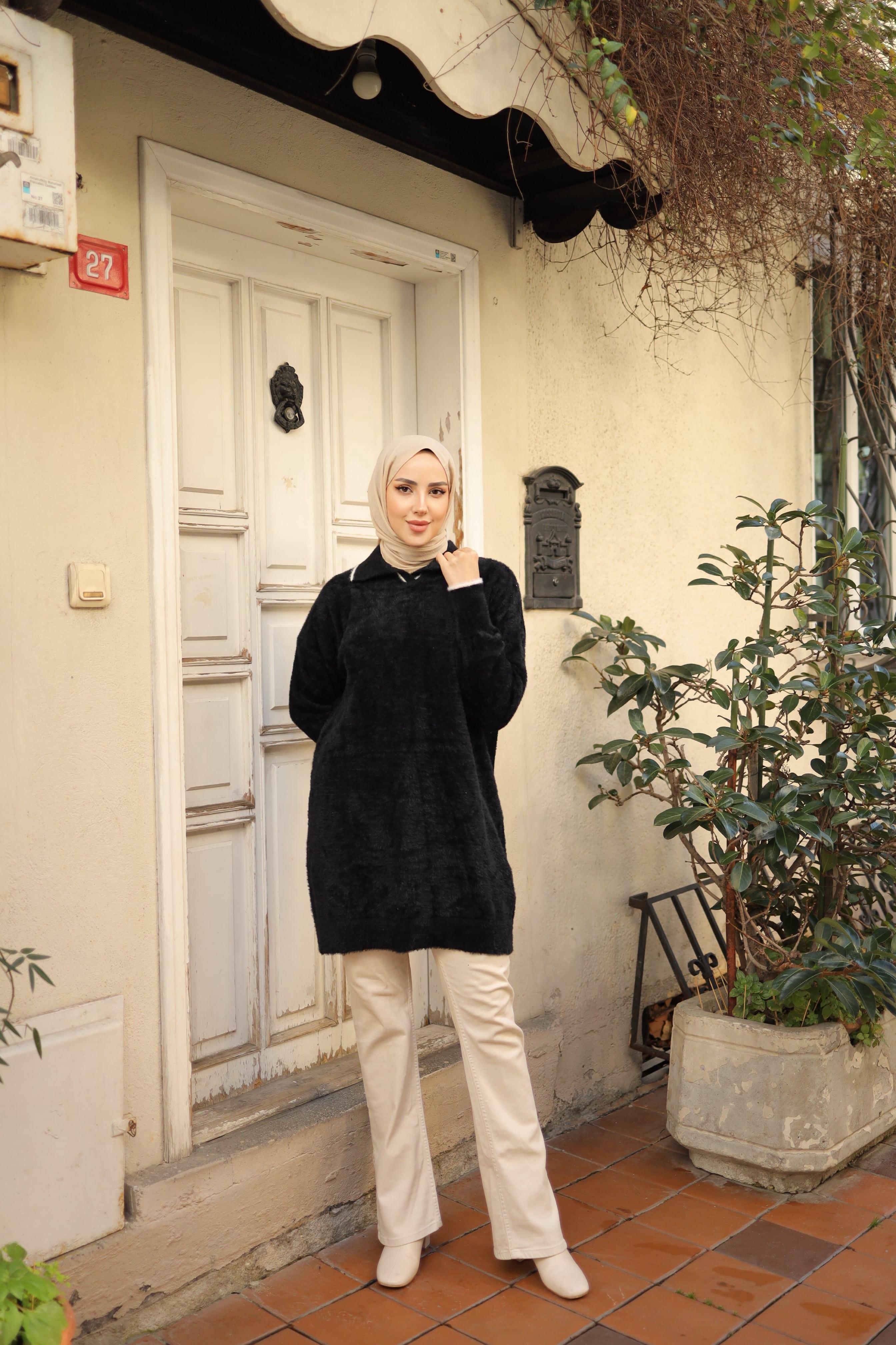Çizgili Gömlek Yaka Tunik 140119