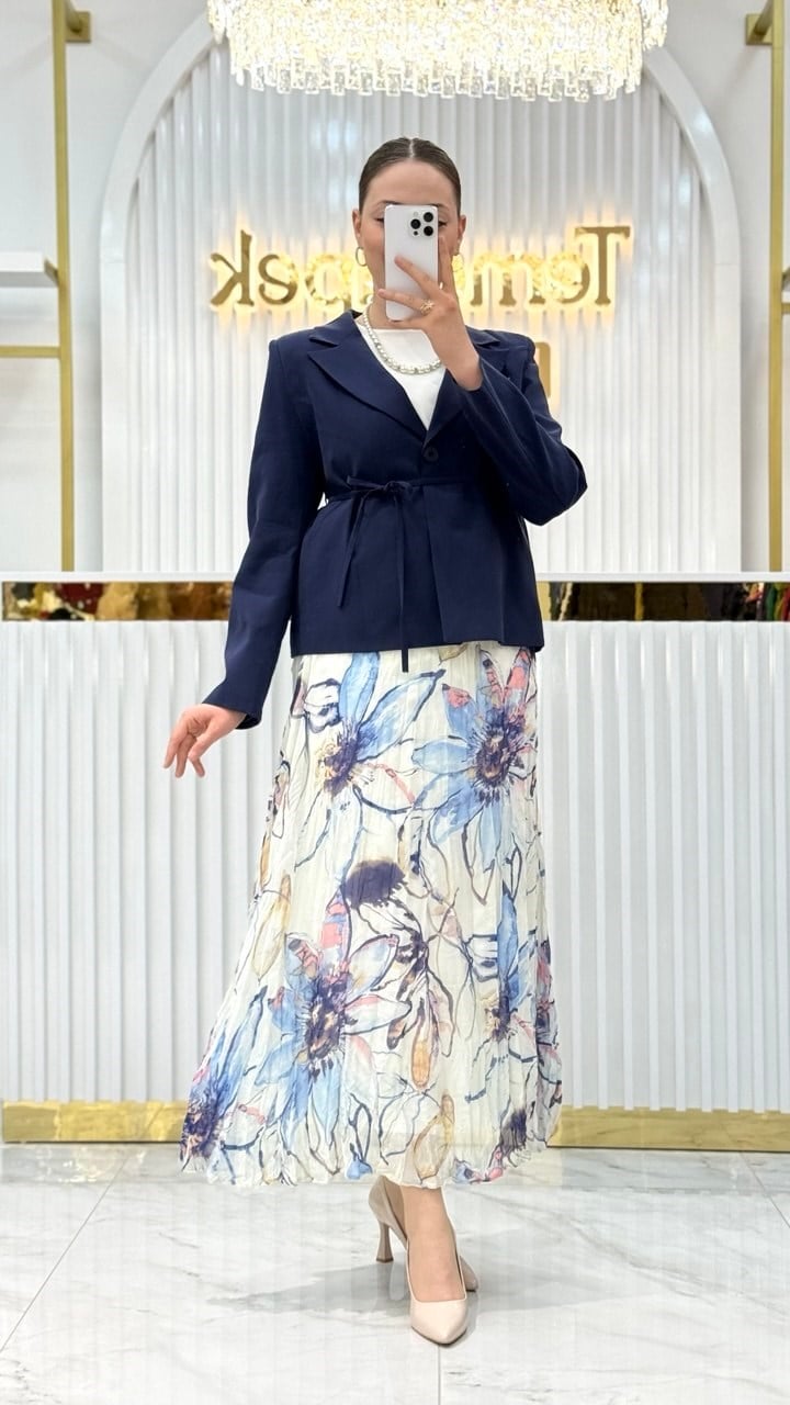 Etekli Blazer Takım