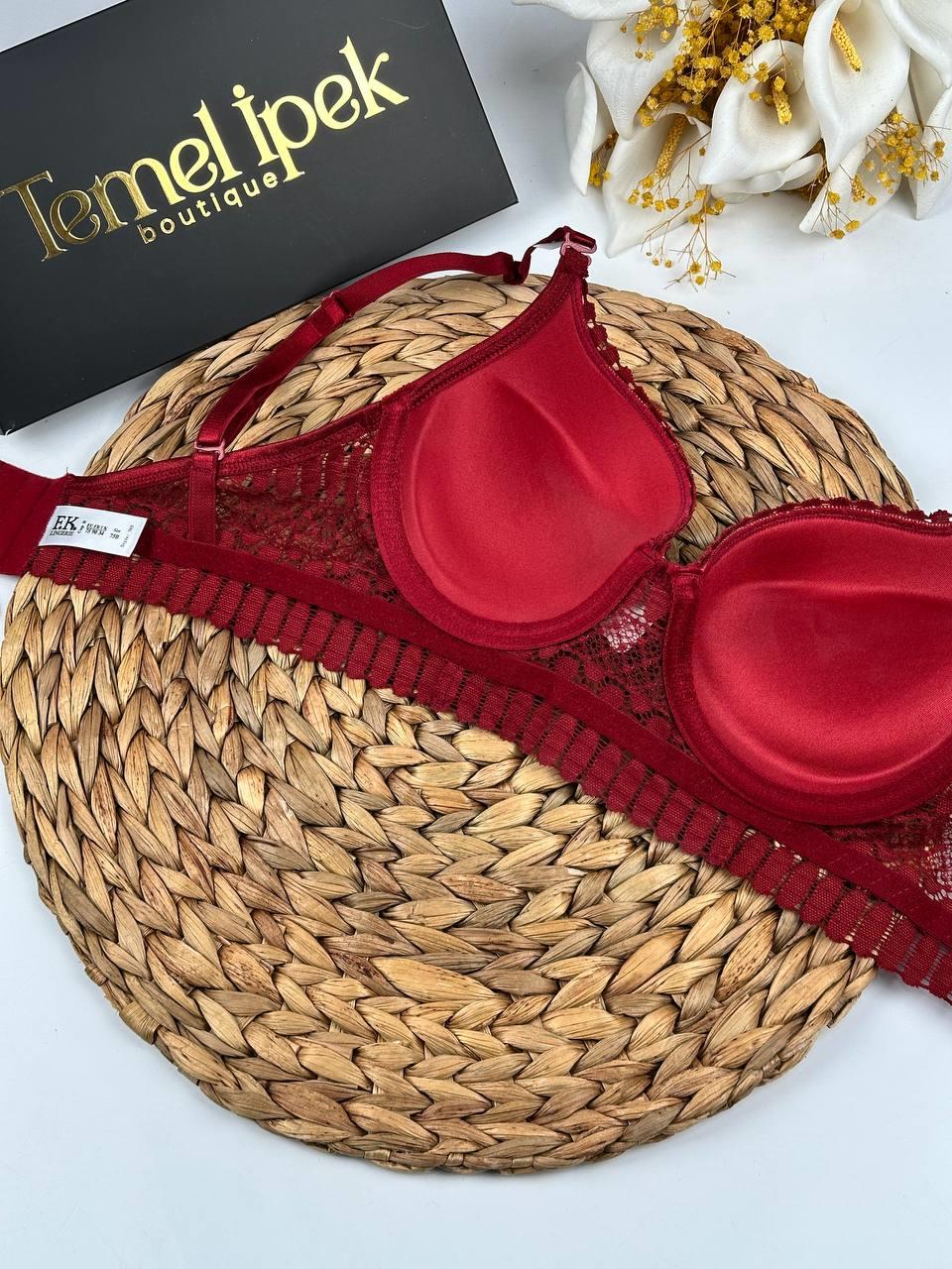 F.K. - Dantelli Dolgulu Balenli B Cup Bralet Sütyen 765