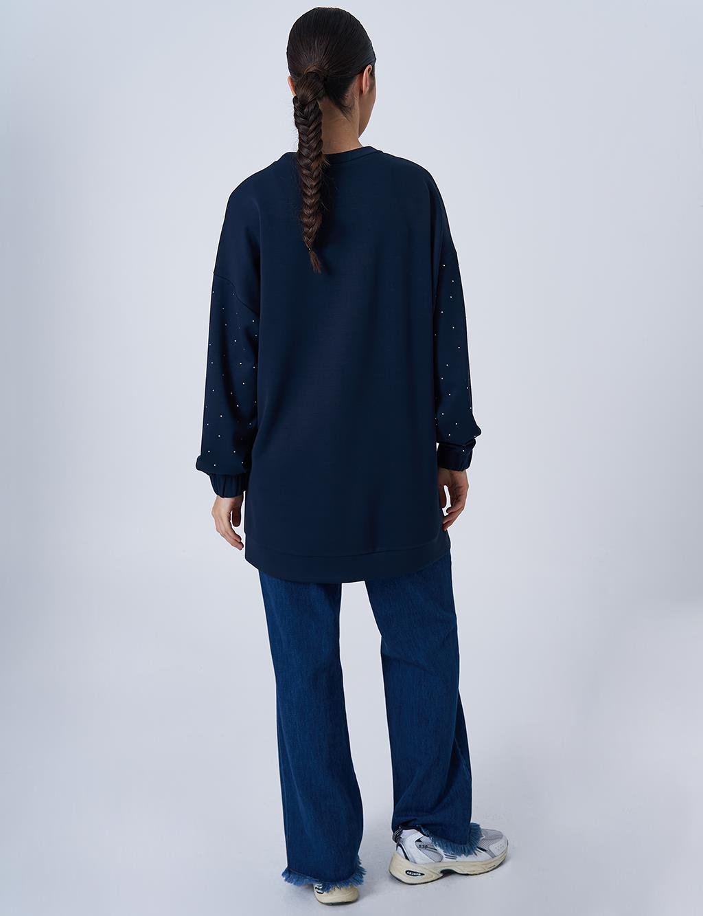 Kayra - Hotfix Baskılı Scuba Sweatshirt KY-B25-70035