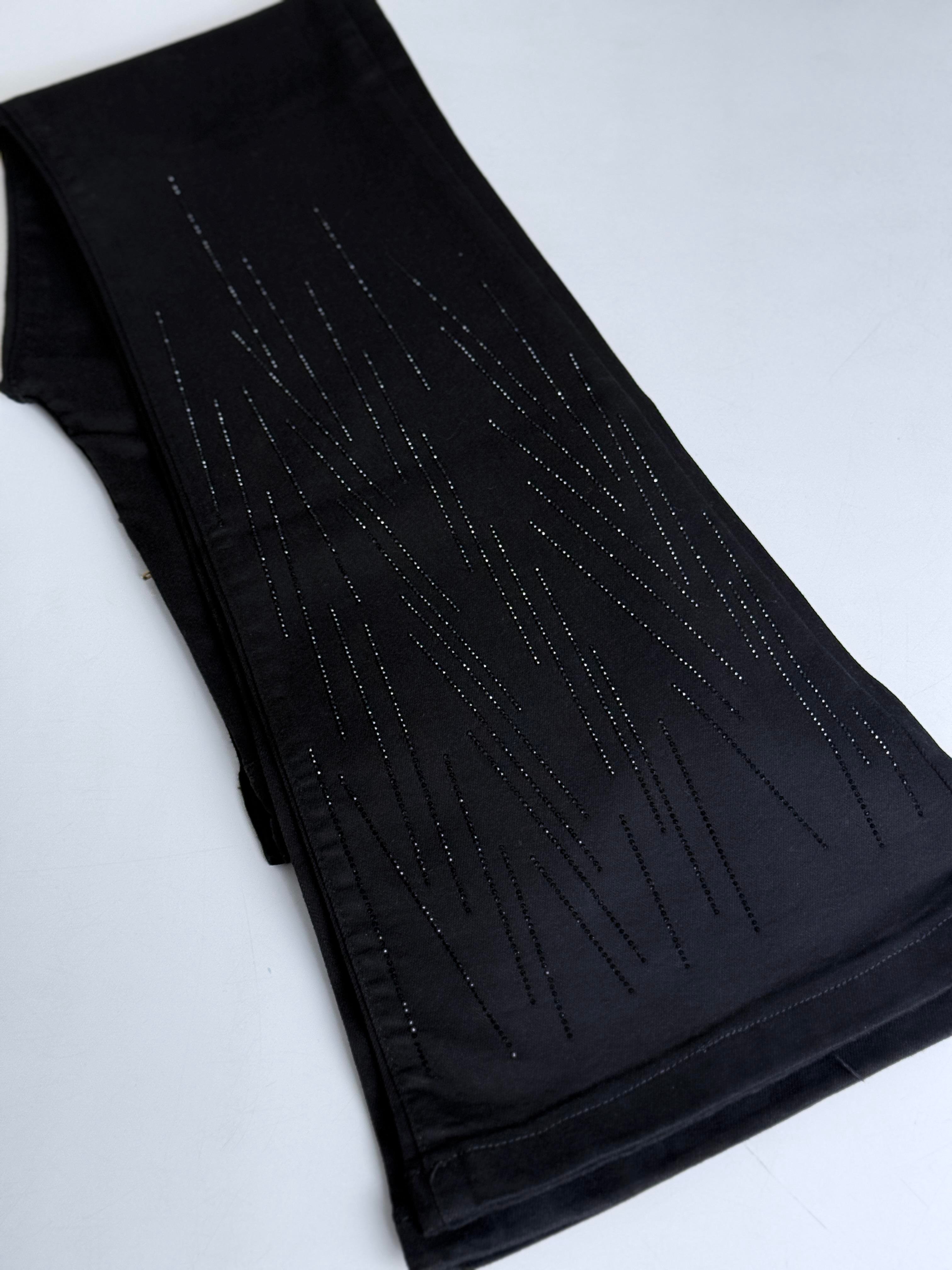 La Carte Jeans - Çubuk Taşlı İspanyol Paça Kot Pantolon 4000TAS