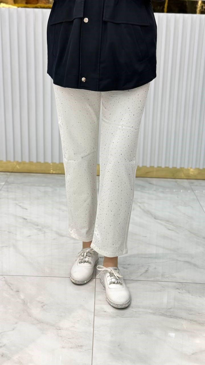 La Carte Jeans - Serpme Damla Taş Detaylı Mom Jean 0291TAS