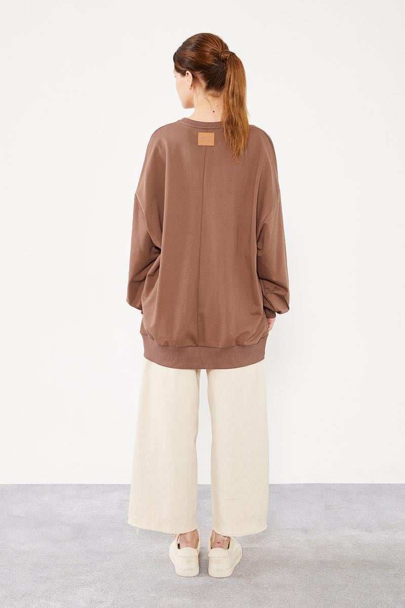 Levidor - Bisiklet Yaka Oversize Sweat 270028