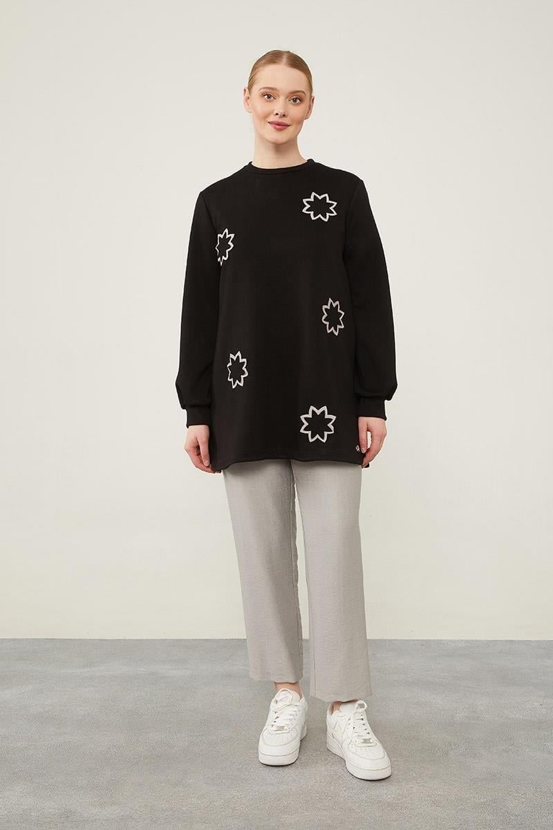 Levidor - Çiçek Nakışlı Sweat 270088