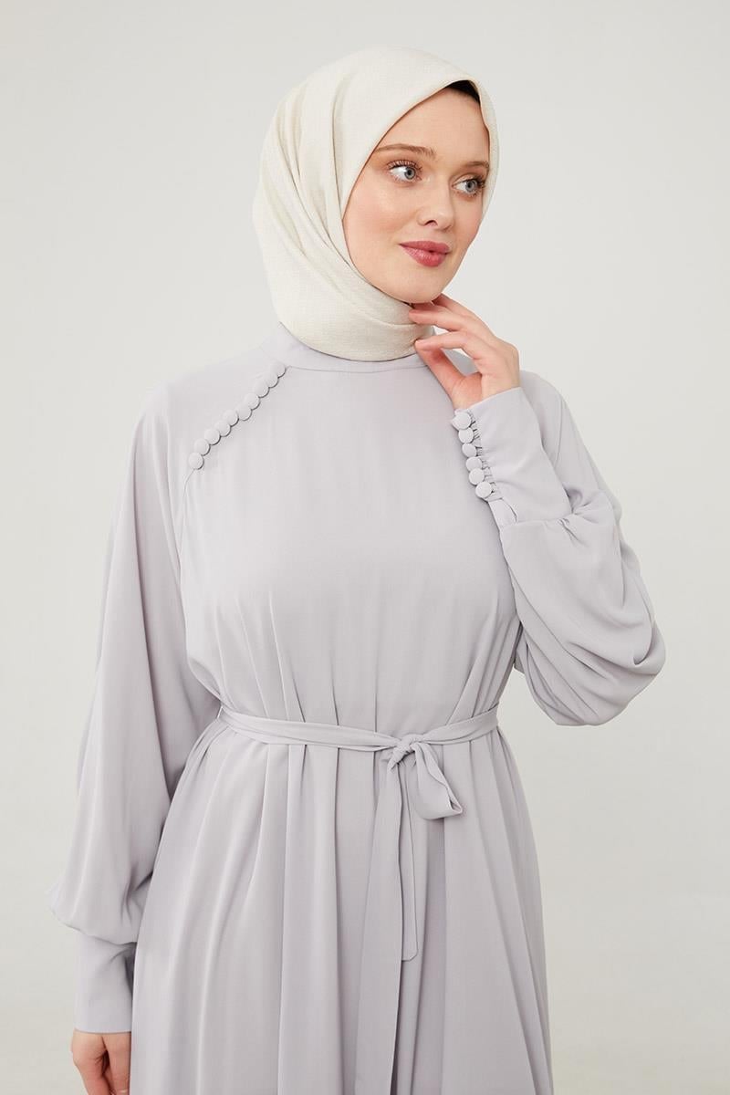 Levidor - Kloş Reglan Kol Medine İpeği Elbise 330104