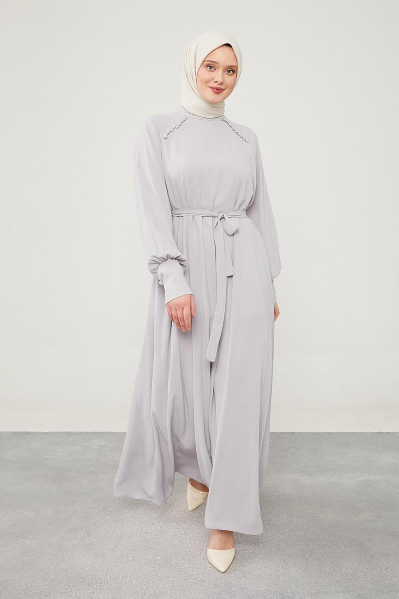 Levidor - Kloş Reglan Kol Medine İpeği Elbise 330104