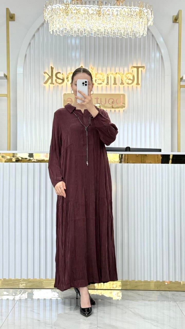 Lissmore - Aksesuar Detaylı İpek Cupra Elbise 5793