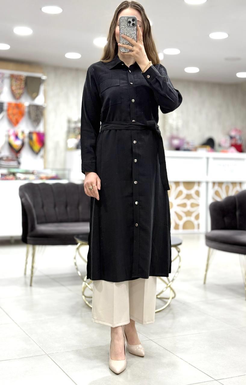 Lyocel Kumaş Cepli Tunik Kap 7315