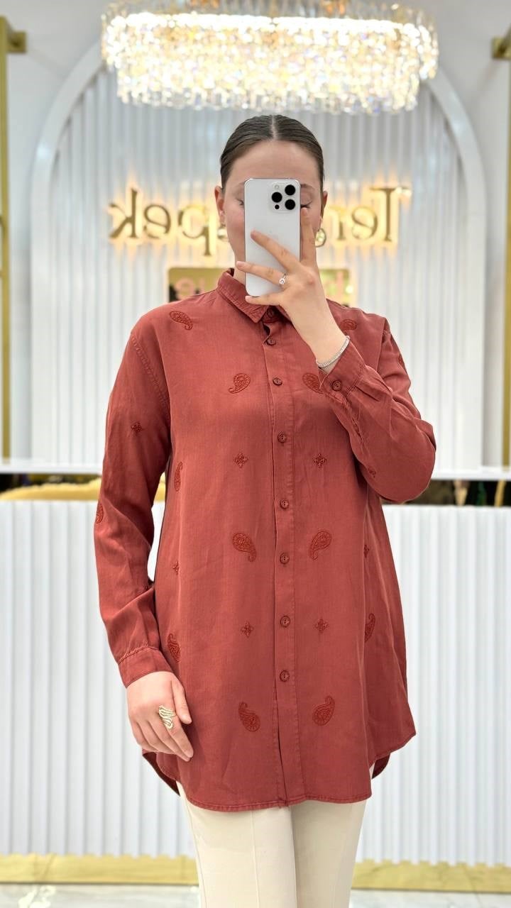 Nakış Detaylı Tensel Tunik 7425