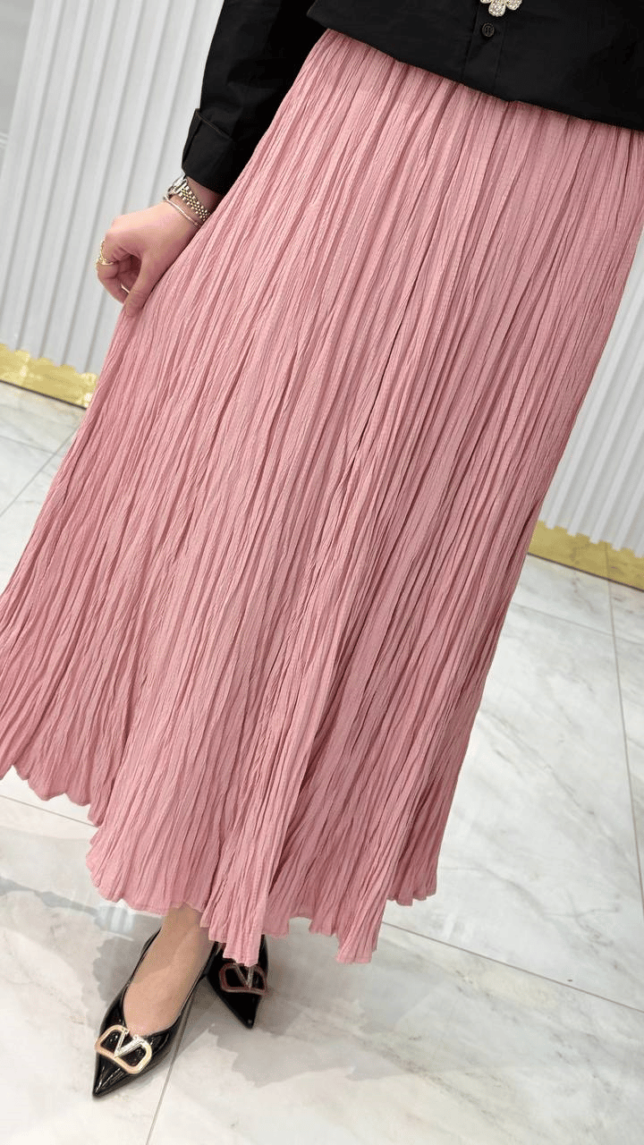 Pilise Dokuma Lastikli Etek Y25ET002