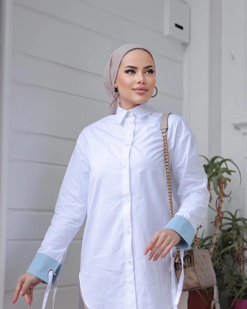 Poplin Gömlek Manşet Detaylı 0054