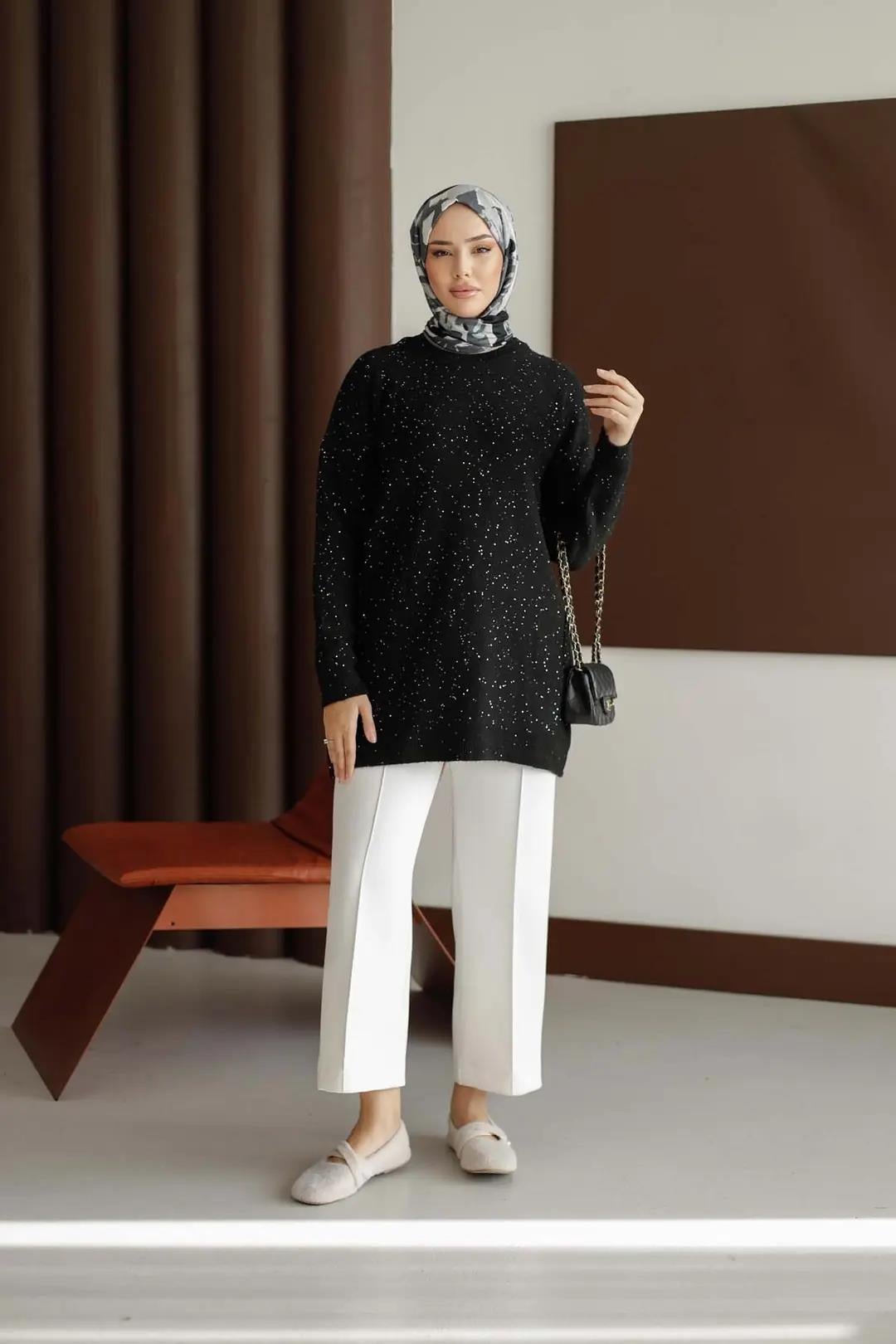 Simli ve Pullu Tunik 7765