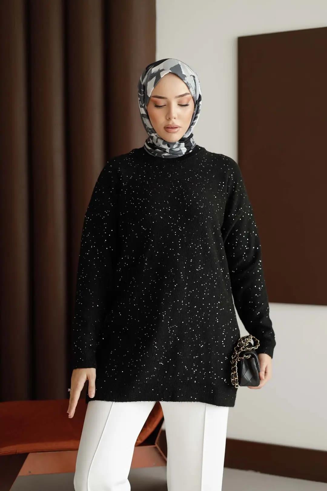 Simli ve Pullu Tunik 7765