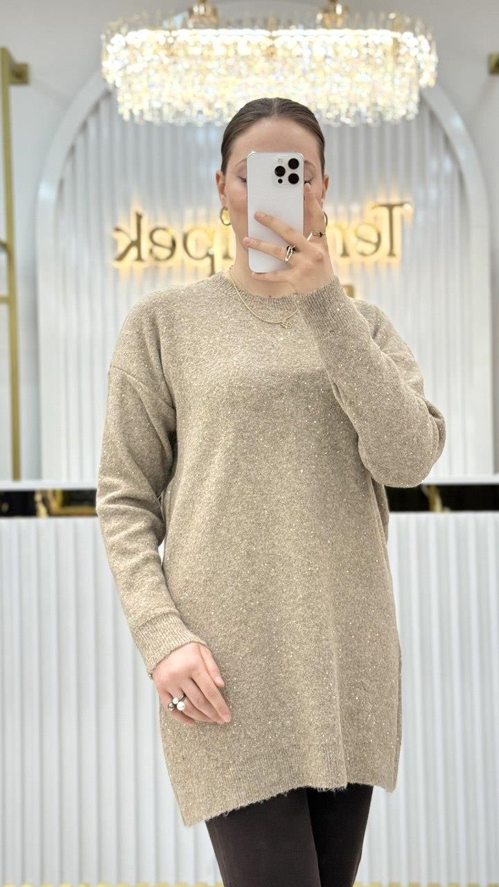 Simli ve Pullu Tunik 7765