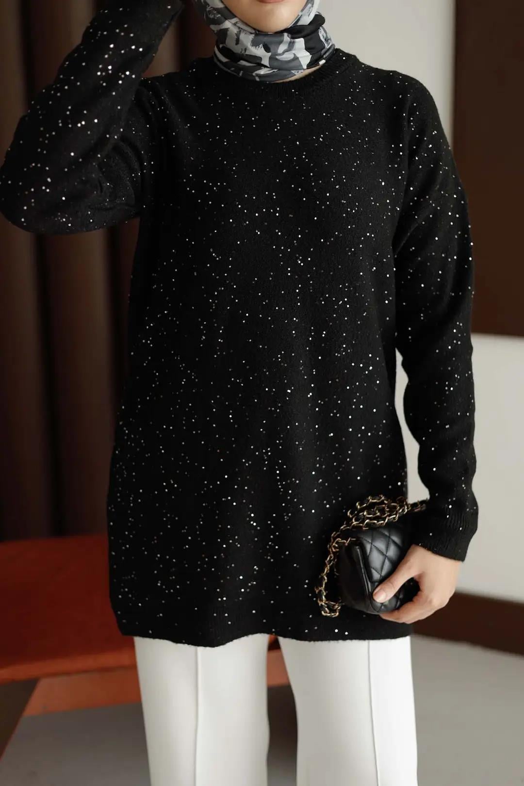 Simli ve Pullu Tunik 7765