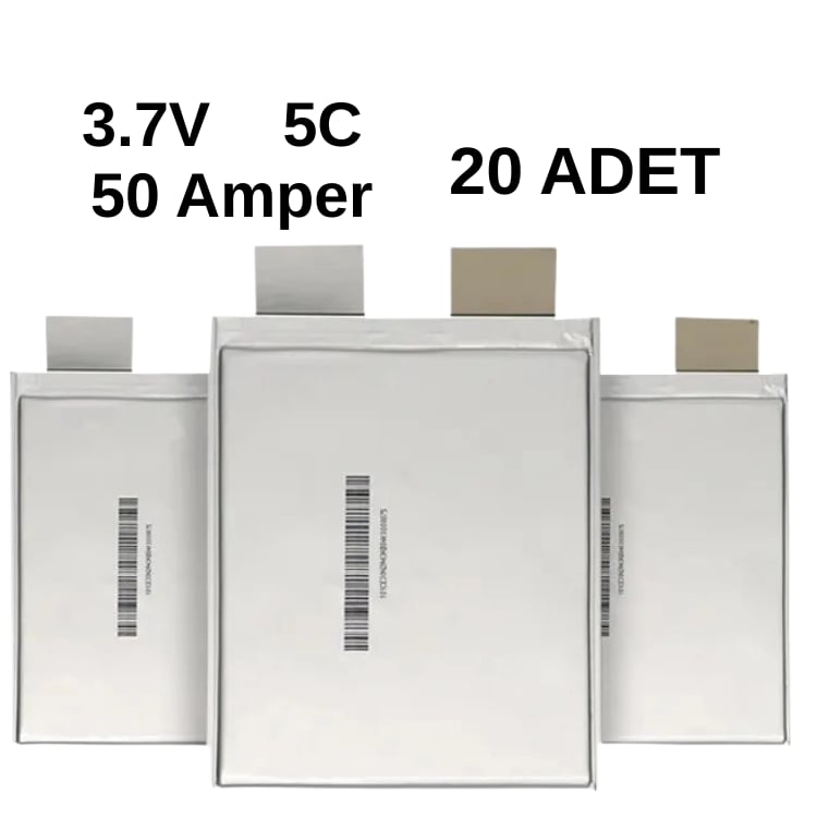 50Ah 5C 3.7V NMC Pouch Hücre (20 ADET)