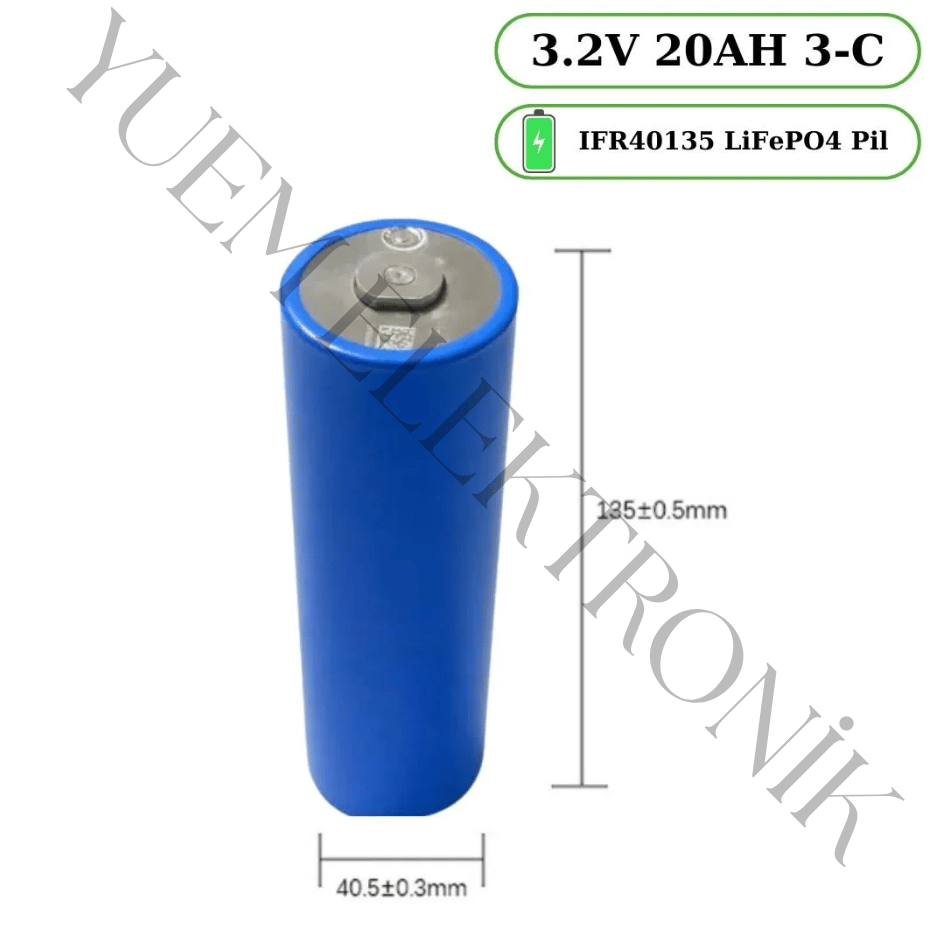 Xes LiFePO4 40135 3.2V 20AH 3C Pil- Puntaya
