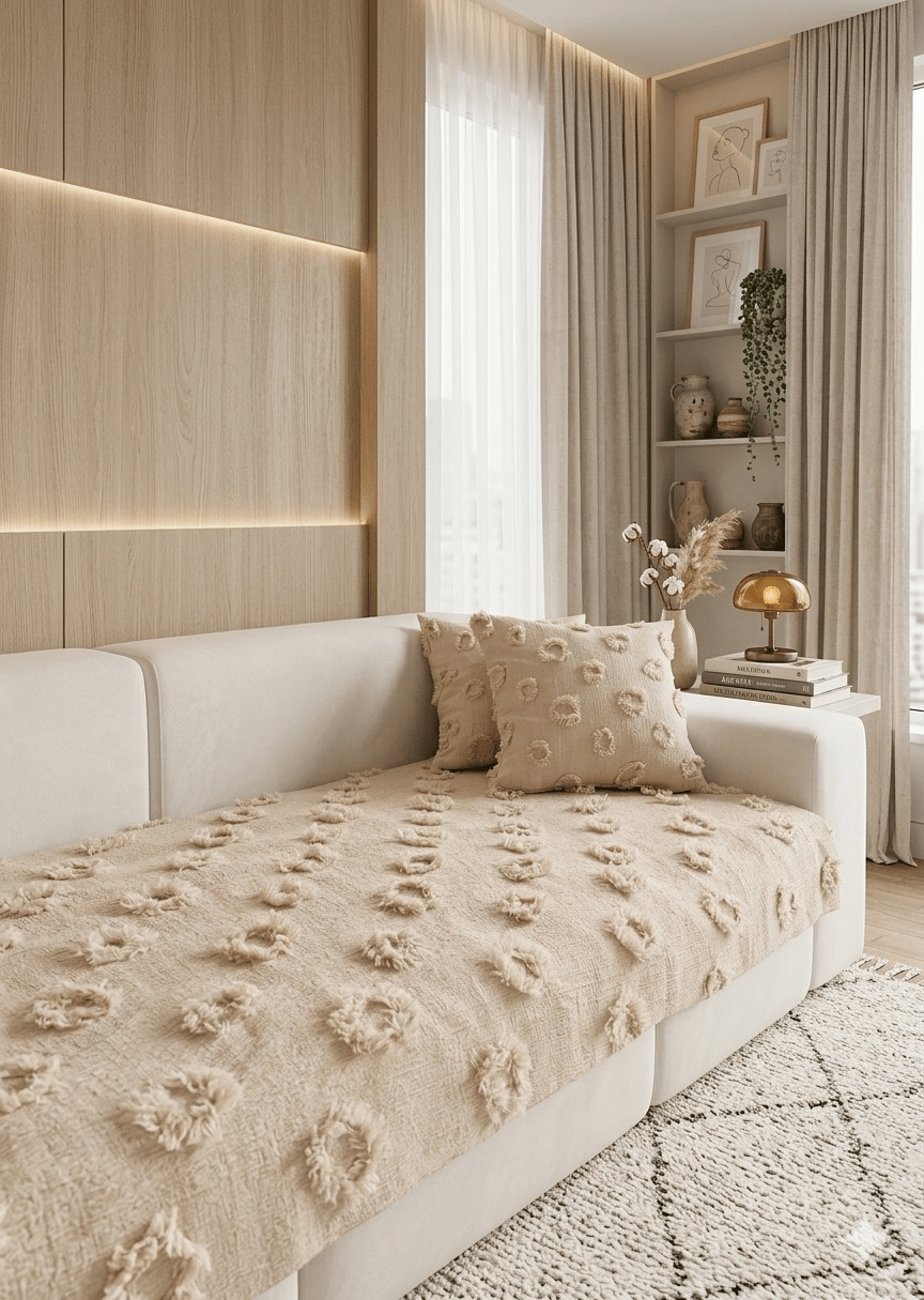 PONPON MODEL KOLTUK ÖRTÜSÜ  100*240