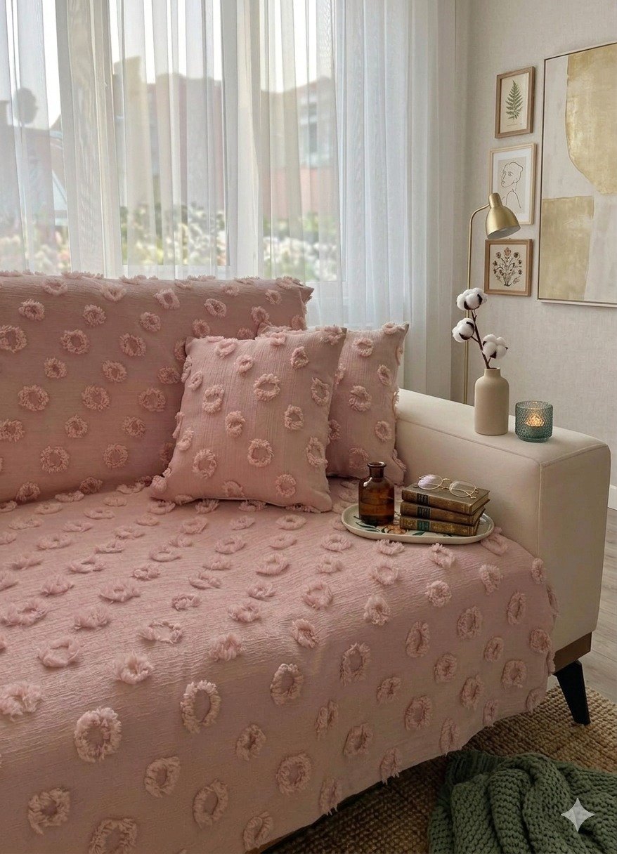 PONPON MODEL KOLTUK ÖRTÜSÜ 170*240