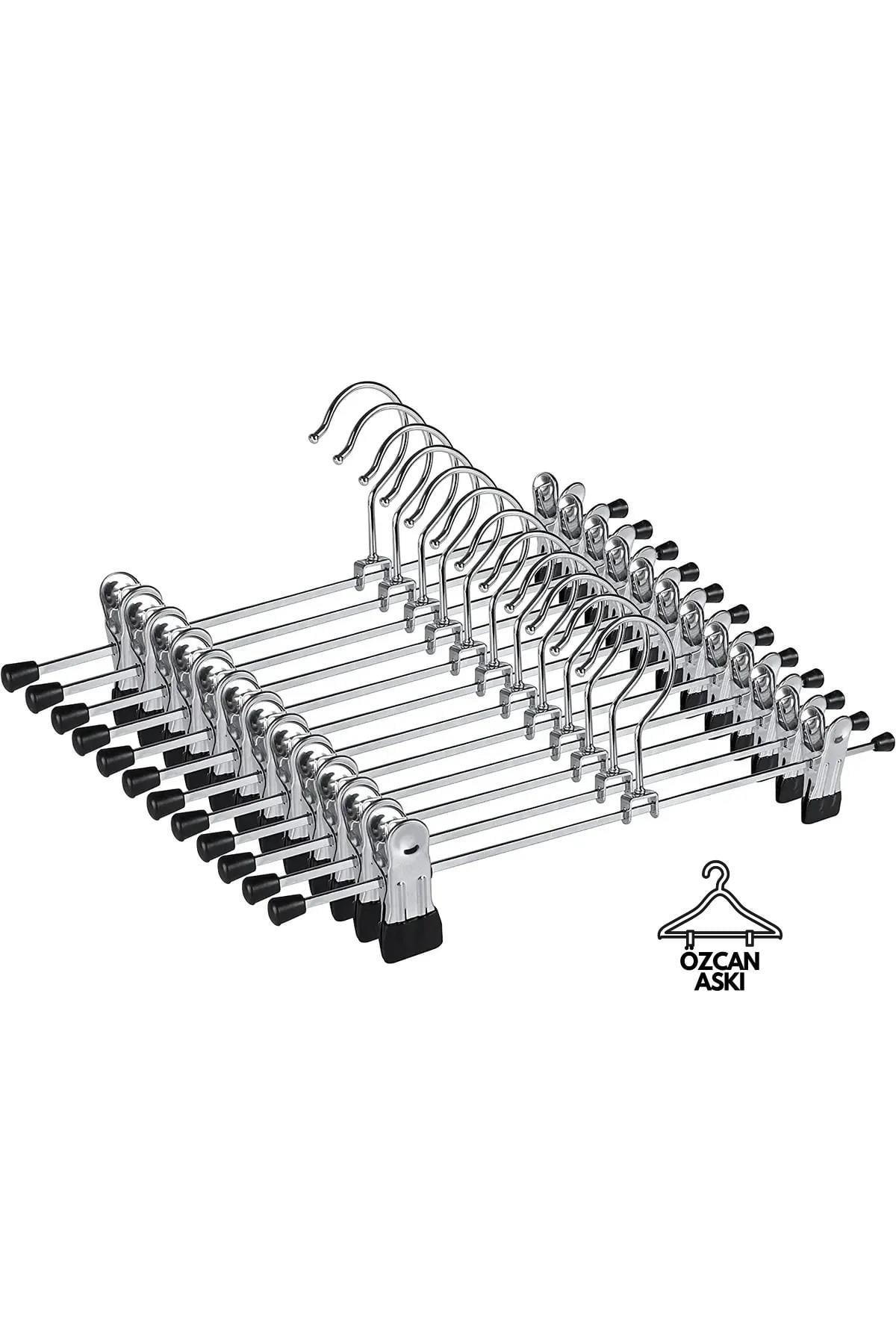 10 Adet Metal Etek Pantolon Askısı