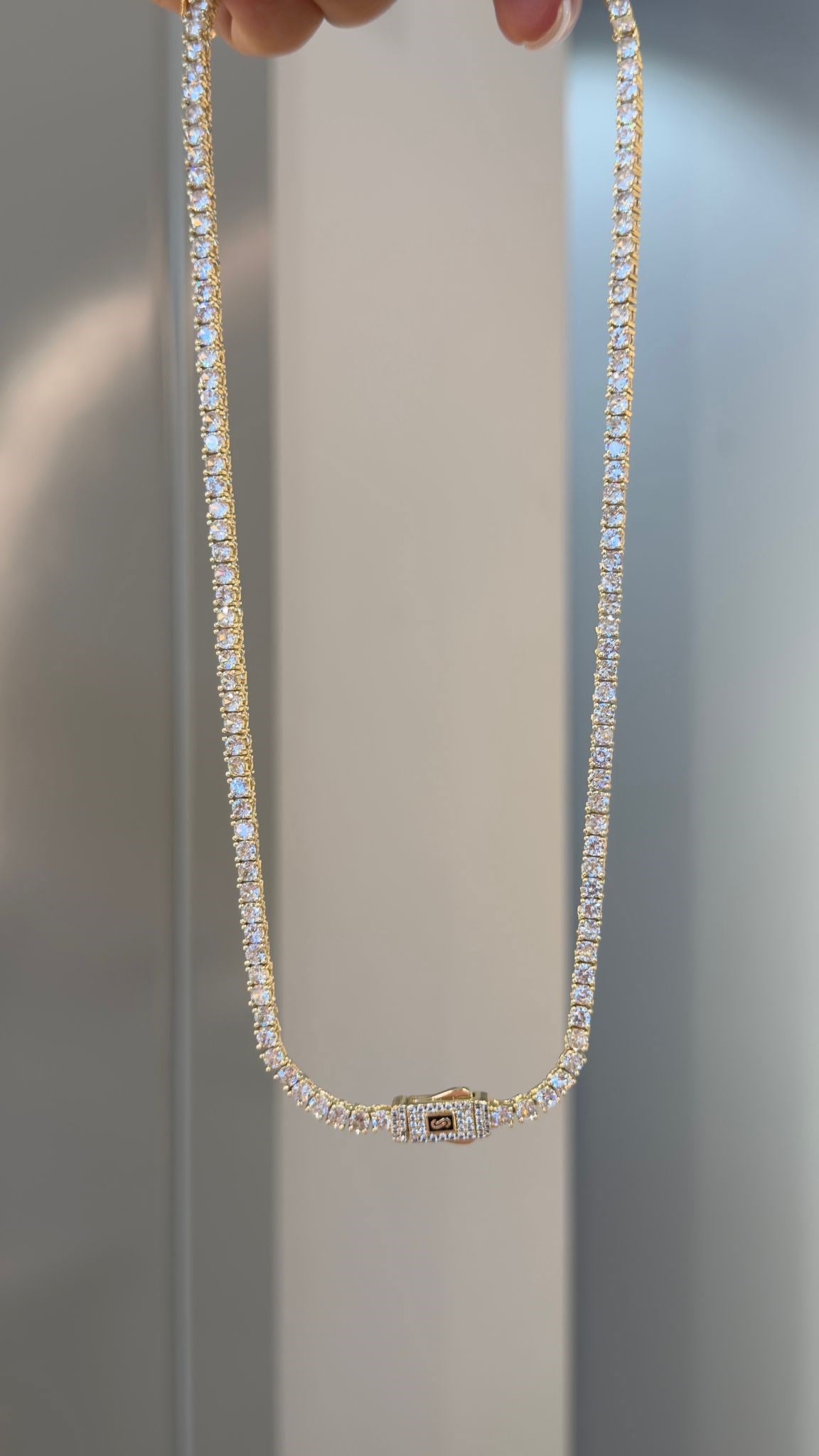 Monaco Model Gold Su Yolu Kolye